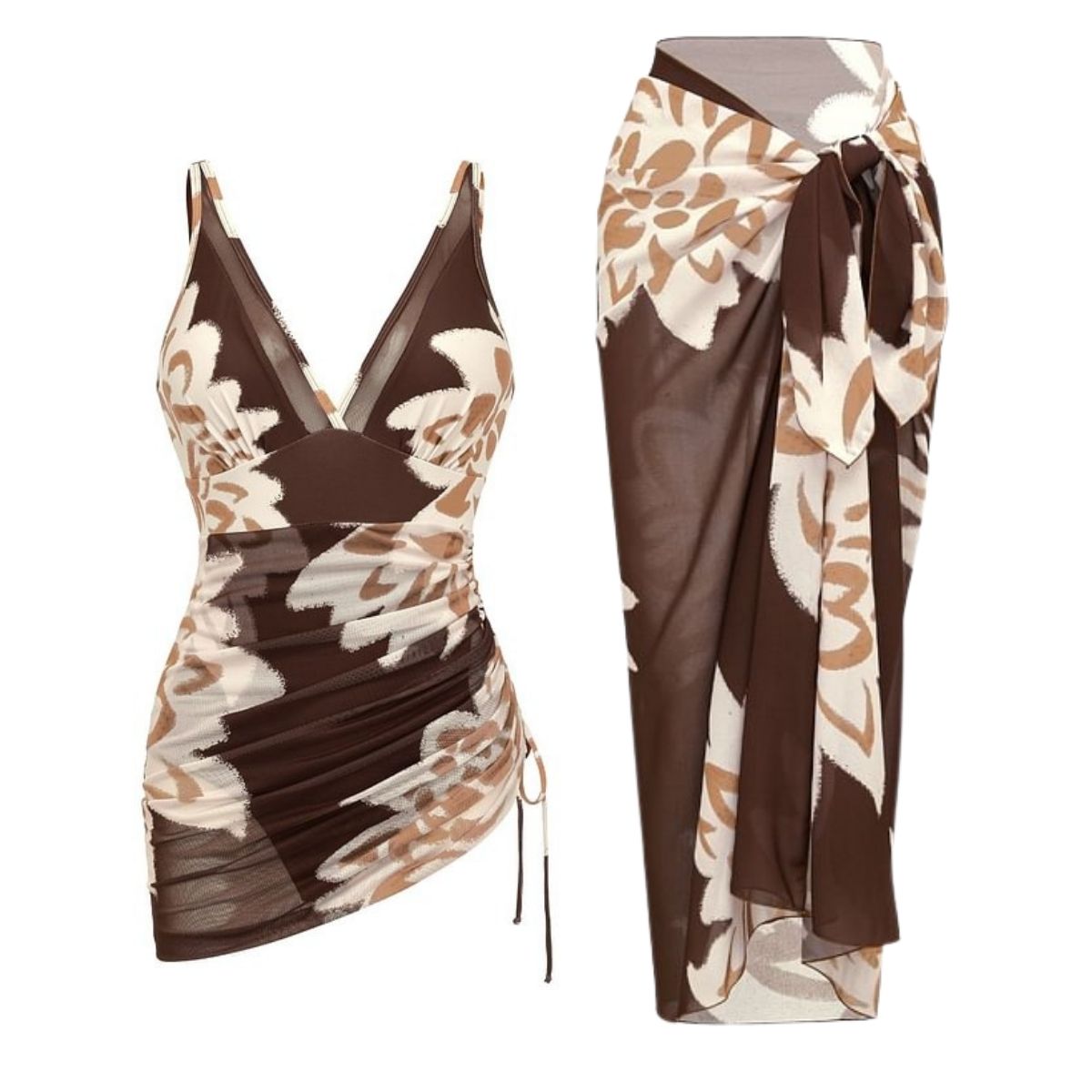 Mesh Sheer Sarong Wraps Bathing Suit