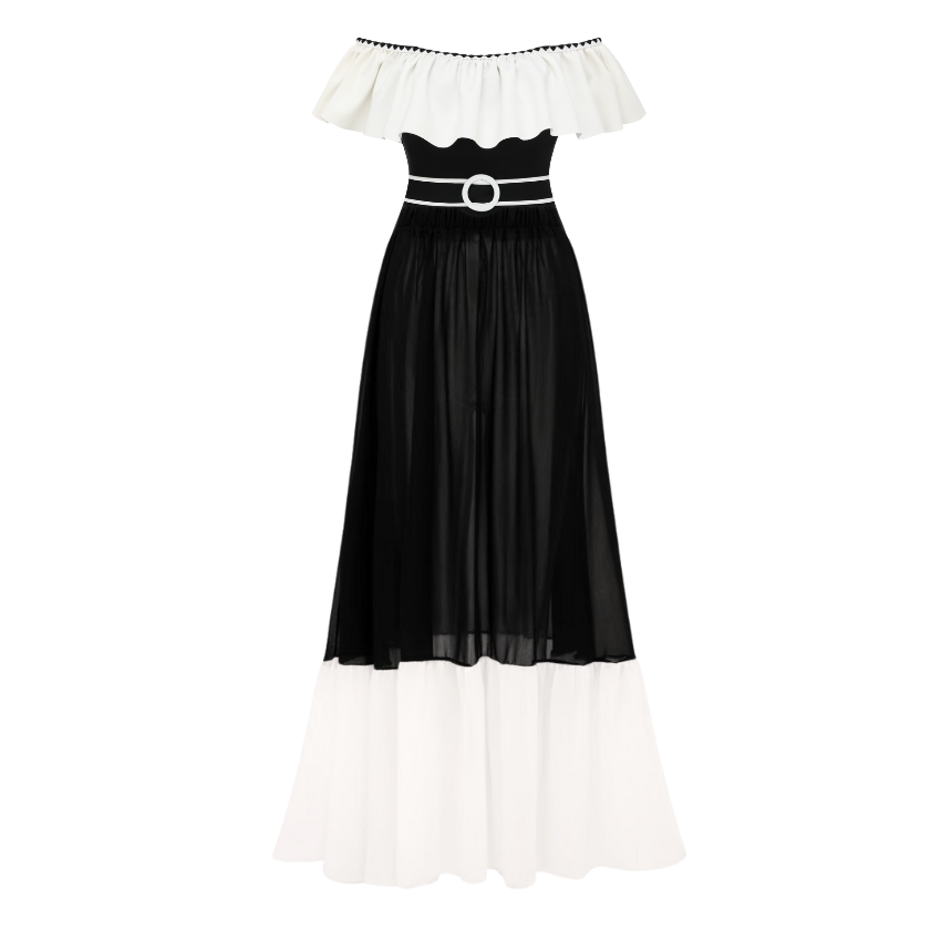 [Copy]Seashell Color Blocking Floral Print Swimsuit Set(s)