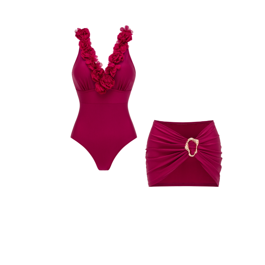 [Copy][Copy]Blue Tropic Bloom Swimsuit Set(s)