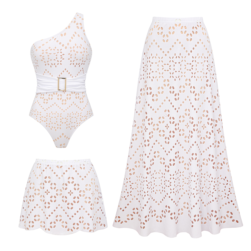 [Copy][Copy]Sling Mesh Paneling Flower Print Red Swimsuit Set(s)