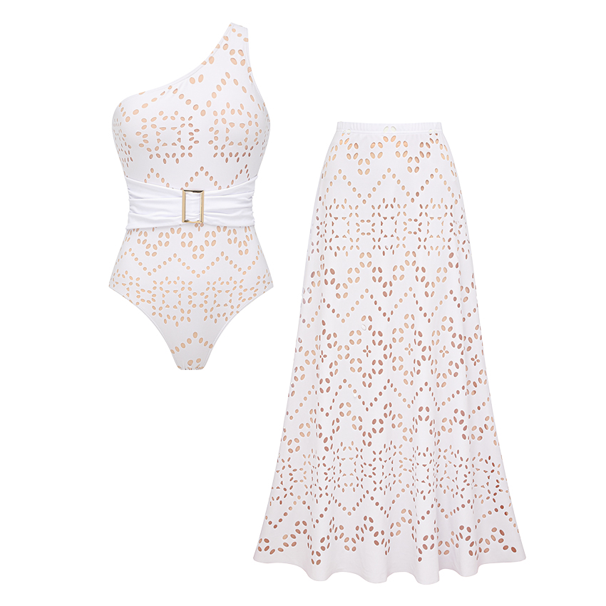 [Copy][Copy]Sling Mesh Paneling Flower Print Red Swimsuit Set(s)