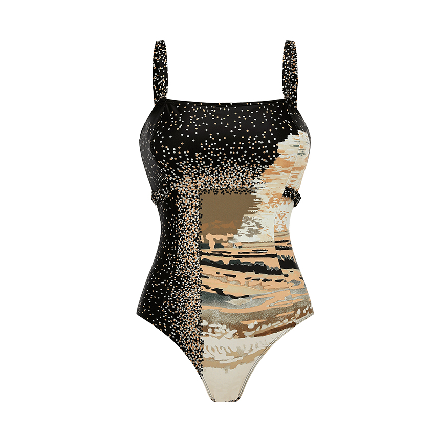 [Copy][Copy][Copy][Copy][Copy][Copy]Halter Neck Sexy Black Printed Bikini Swimsuit Set(s)
