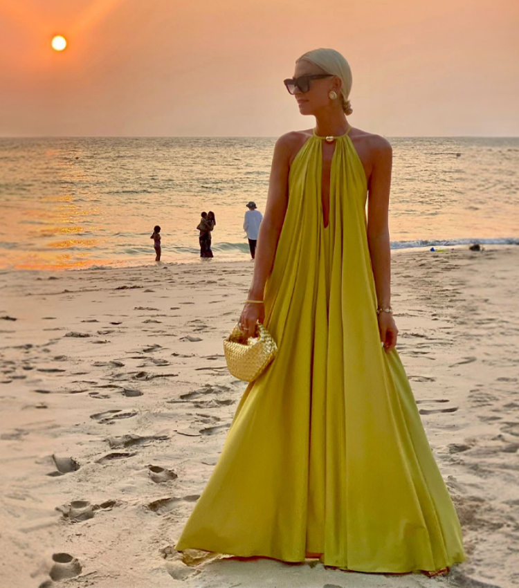 Lace Up Solid Color Maxi Dress