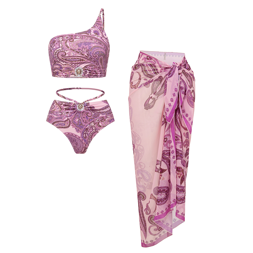 Adjustable Shoulder Straps Black Tribal Print Swimsuit Set(s)