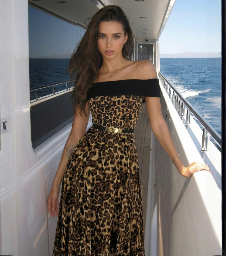 Leopard Print Color Blocking Swimsuit Set(s)