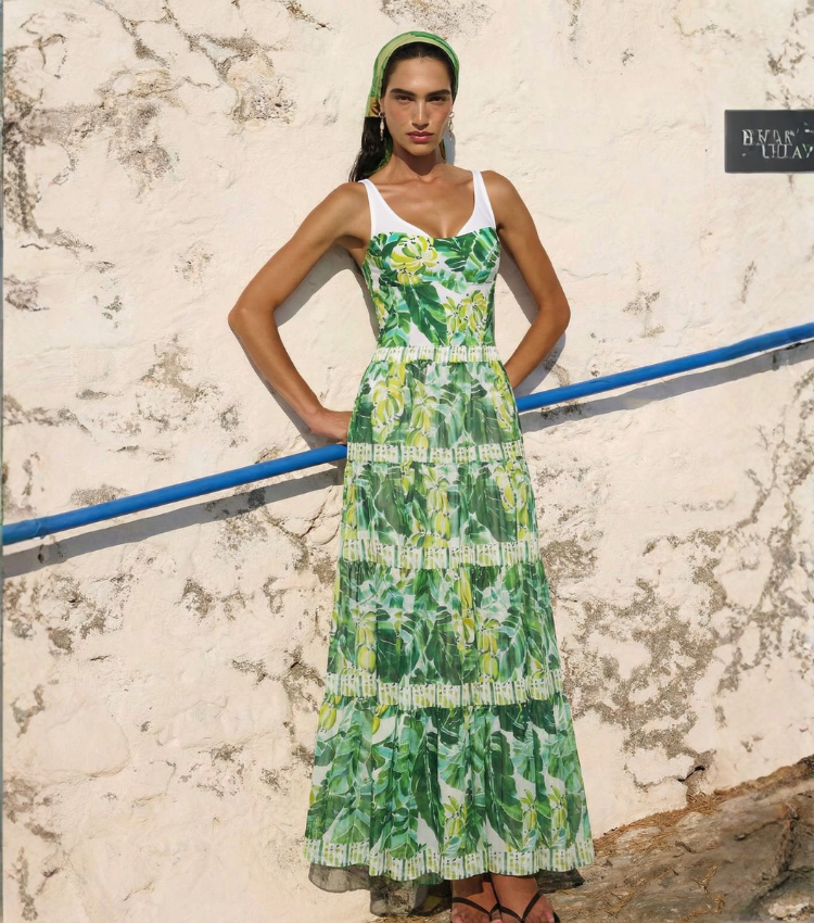 Green Banana Forest Print Swimsuit Set(s)