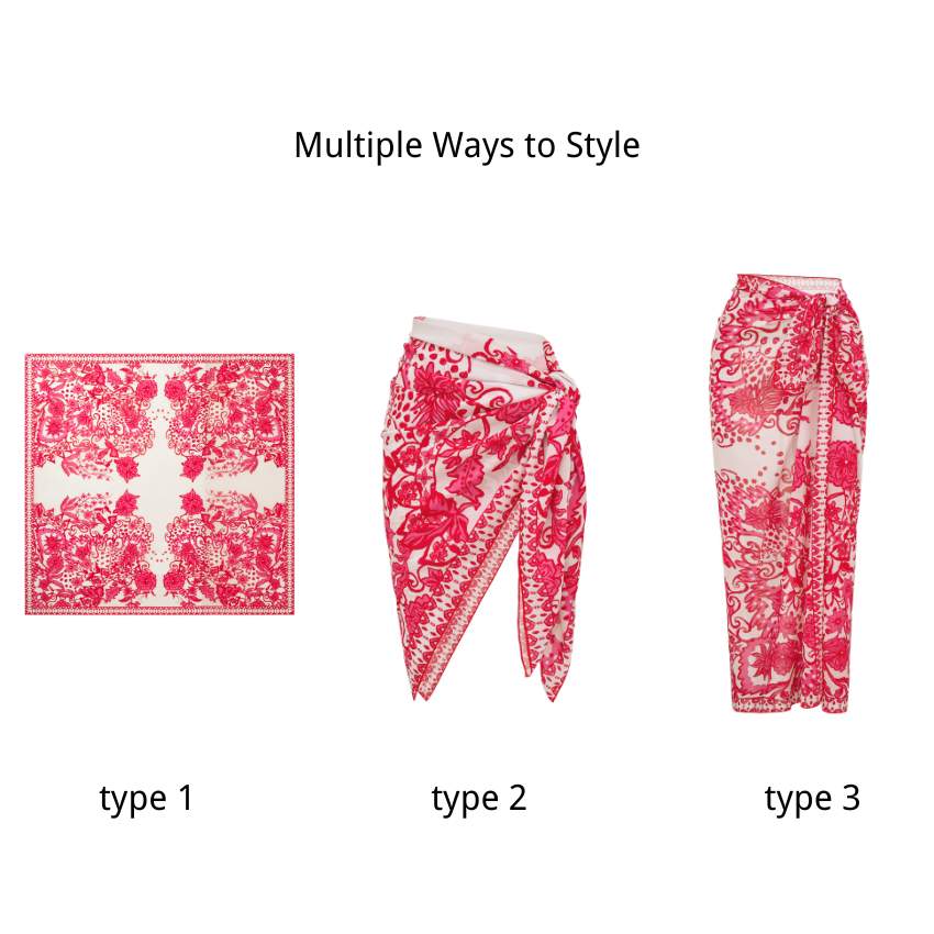 V Neck Ruffle Printed Swimsuit Set(s)