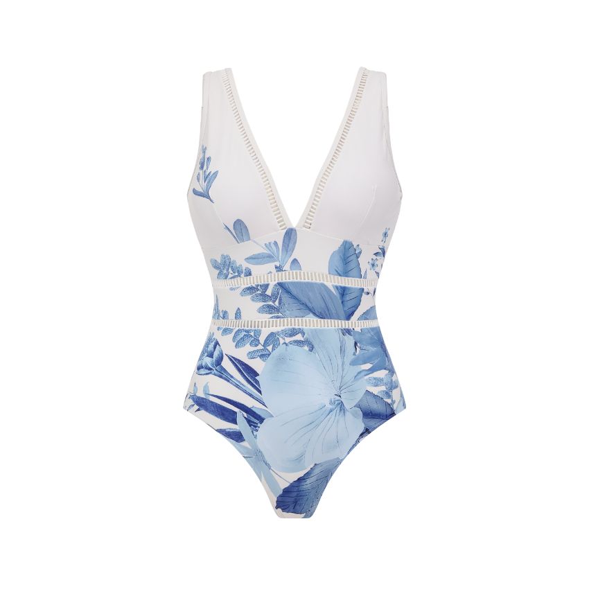 V Neck Blossom Print Swimsuit Set(s)