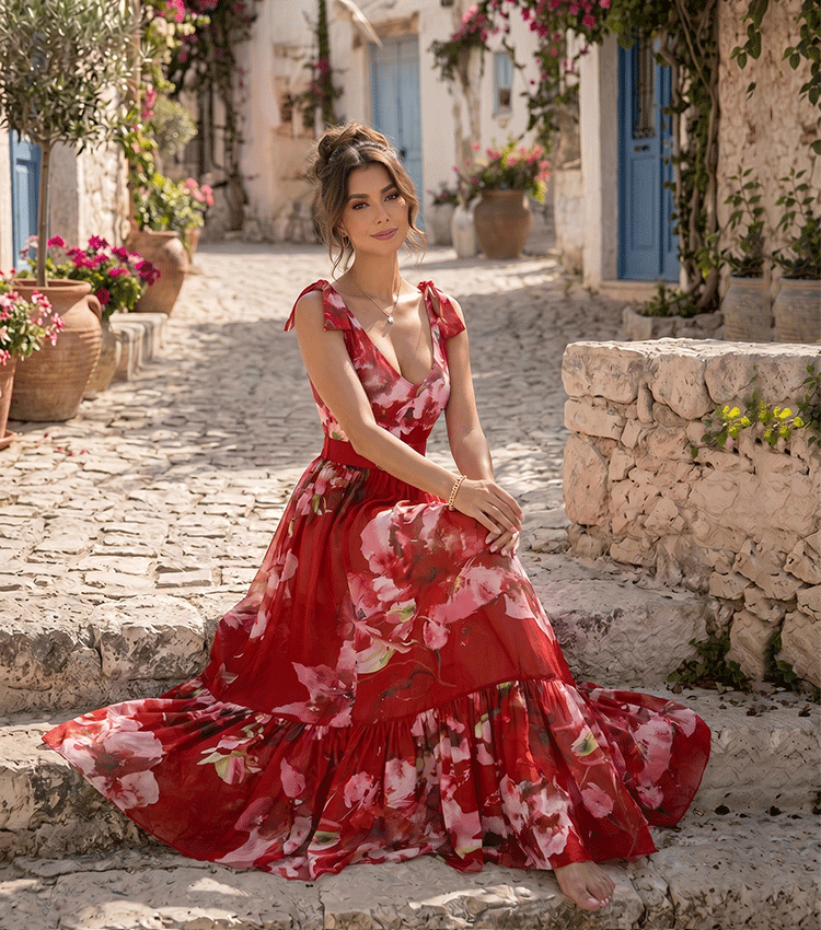 [Copy][Copy][Copy][Copy] Adjustable shoulder straps Green Print Swimsuit Set(s)