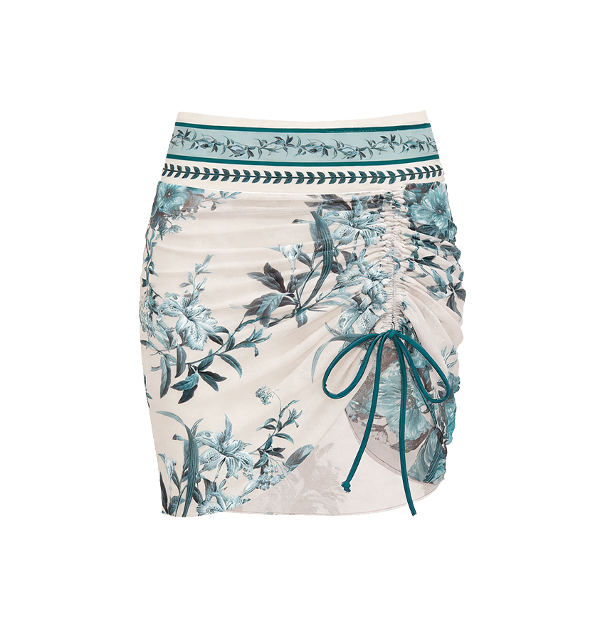 Dark Cyan Slim & Sculpt Floral Swimsuit Set(s)