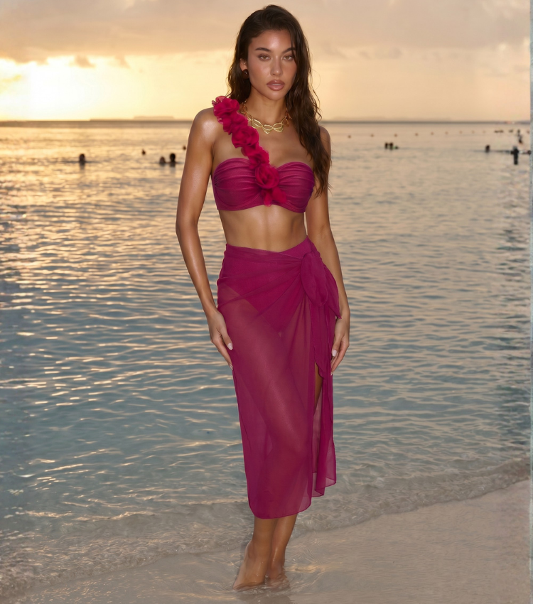 [Copy][Copy][Copy]Blue Tropic Bloom Swimsuit Set(s)