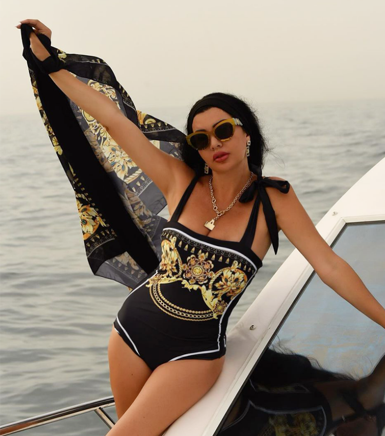 Reversible Tie-shoulder One Piece Swimsuit and Sarong Flaxmaker