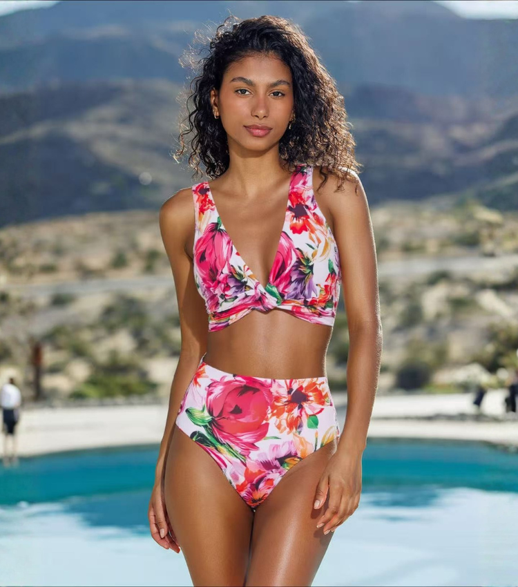 Flowers in full bloom Print Swimsuit Set(s)