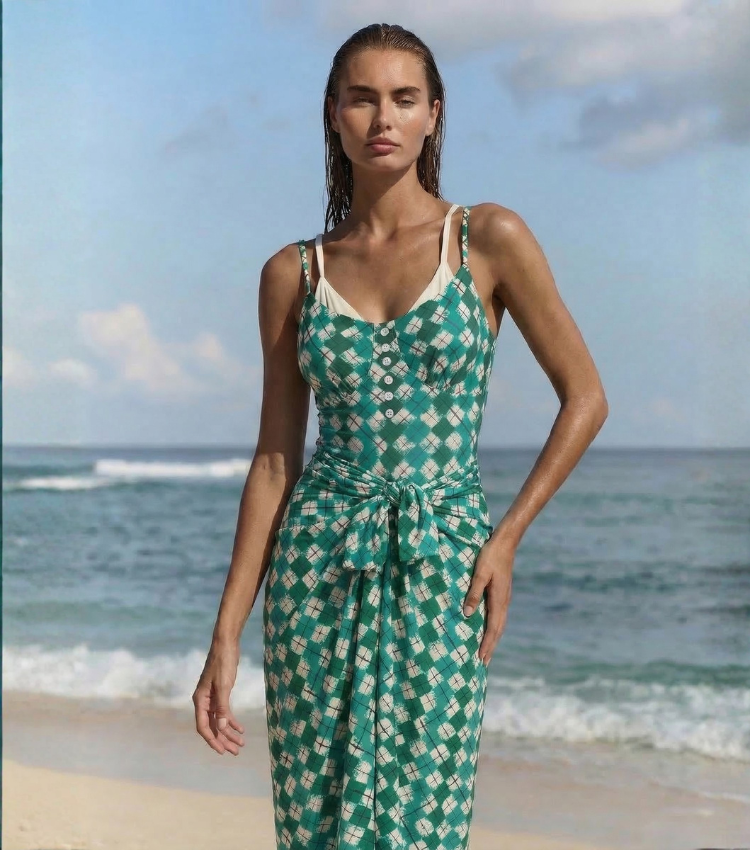 [Copy]Yellow Floral Print Swimsuit Set(s)