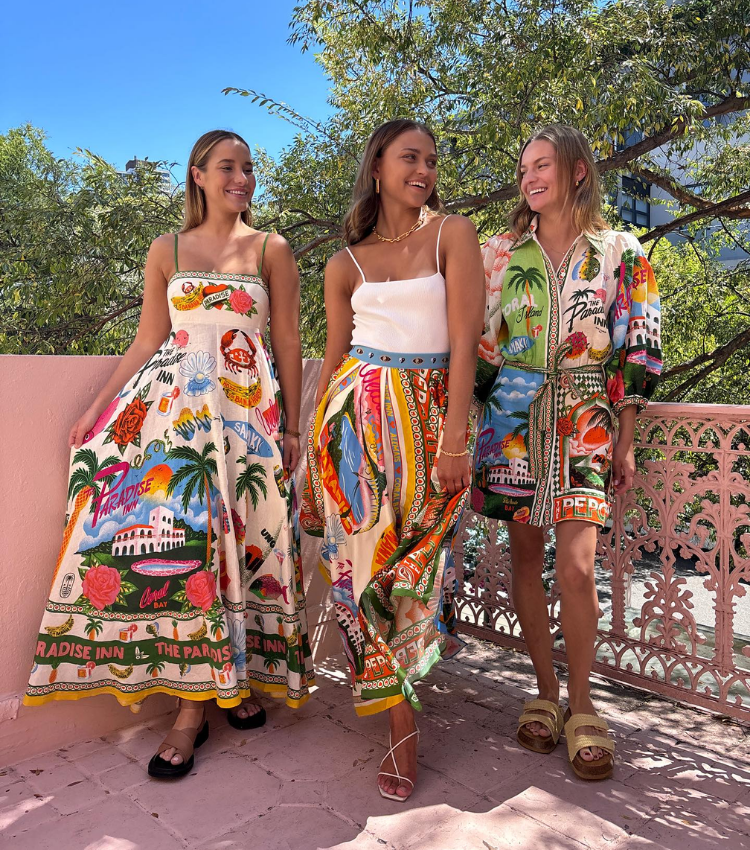 Vacation Graffiti Printed Sling Dress