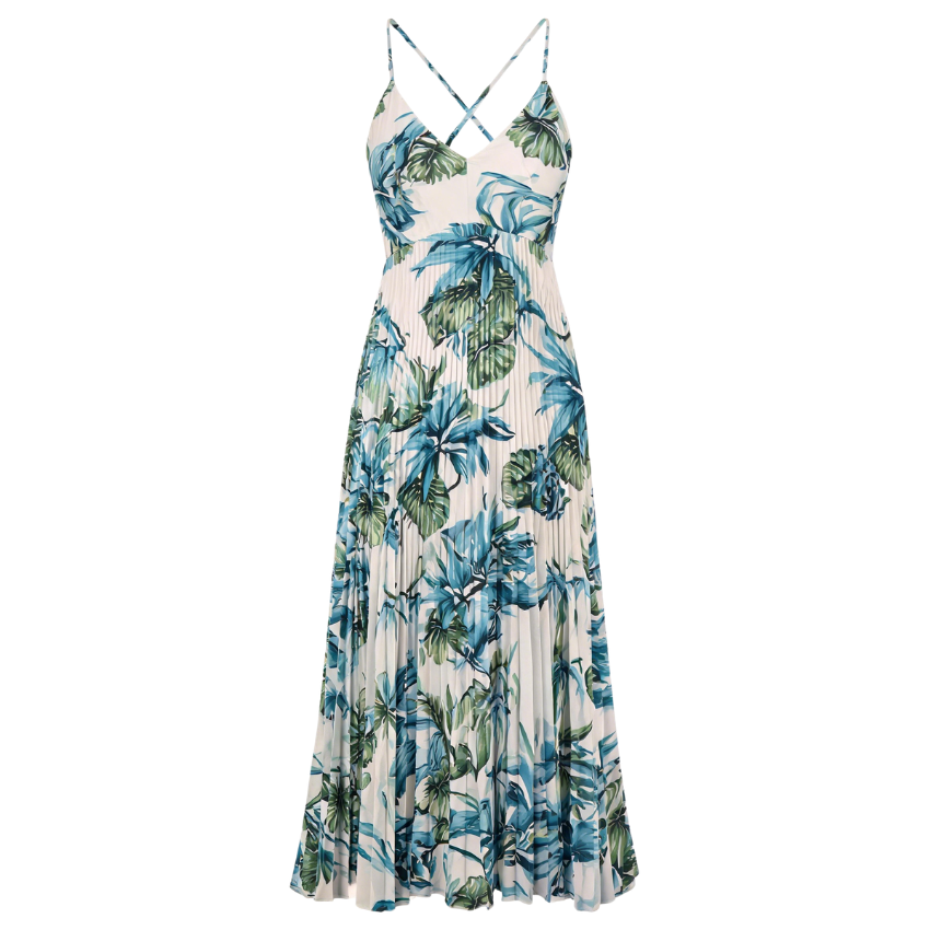 Olive Gradient Deep V Ruched Maxi Dress