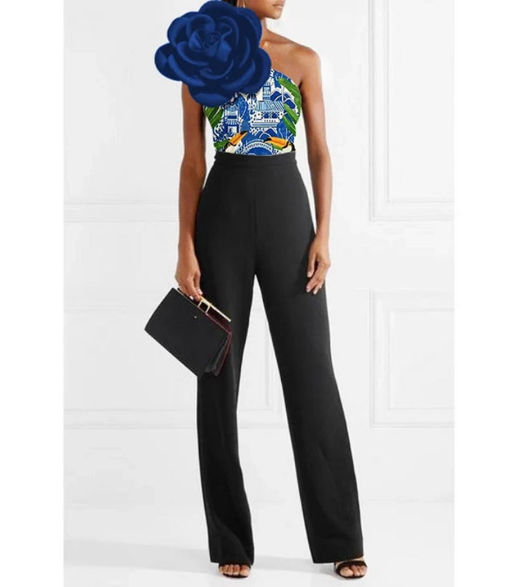 3D Flower One Shoulder One Piece Swimsuit and Sarong Flaxmaker