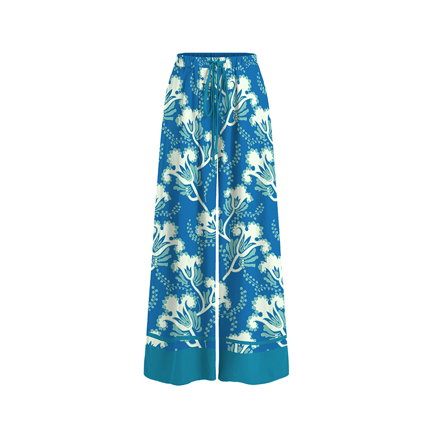 One-shoulder printed set