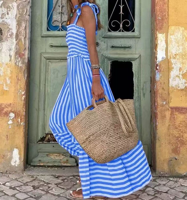 Sling Striped Print Dress
