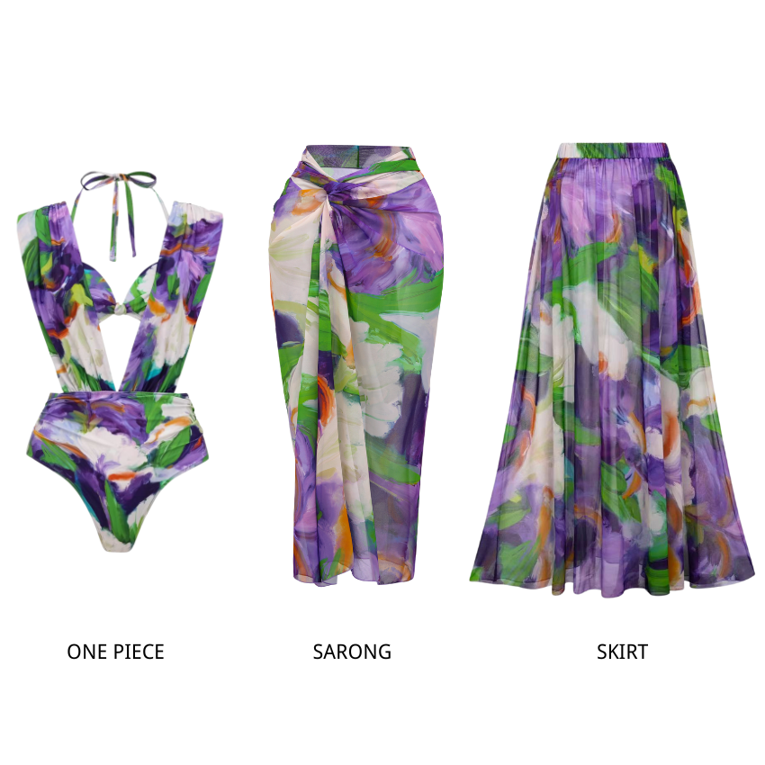 Oil painting of calla lilies Print Swimsuit Set(s)
