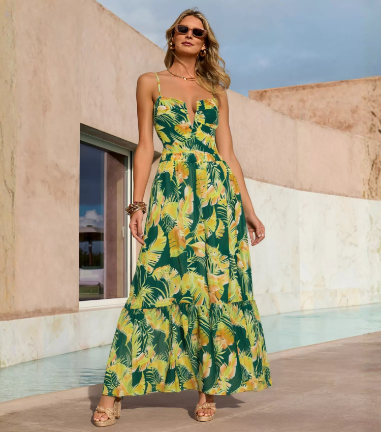 Natural feather print Emerald Lace Swimsuit Set(s)