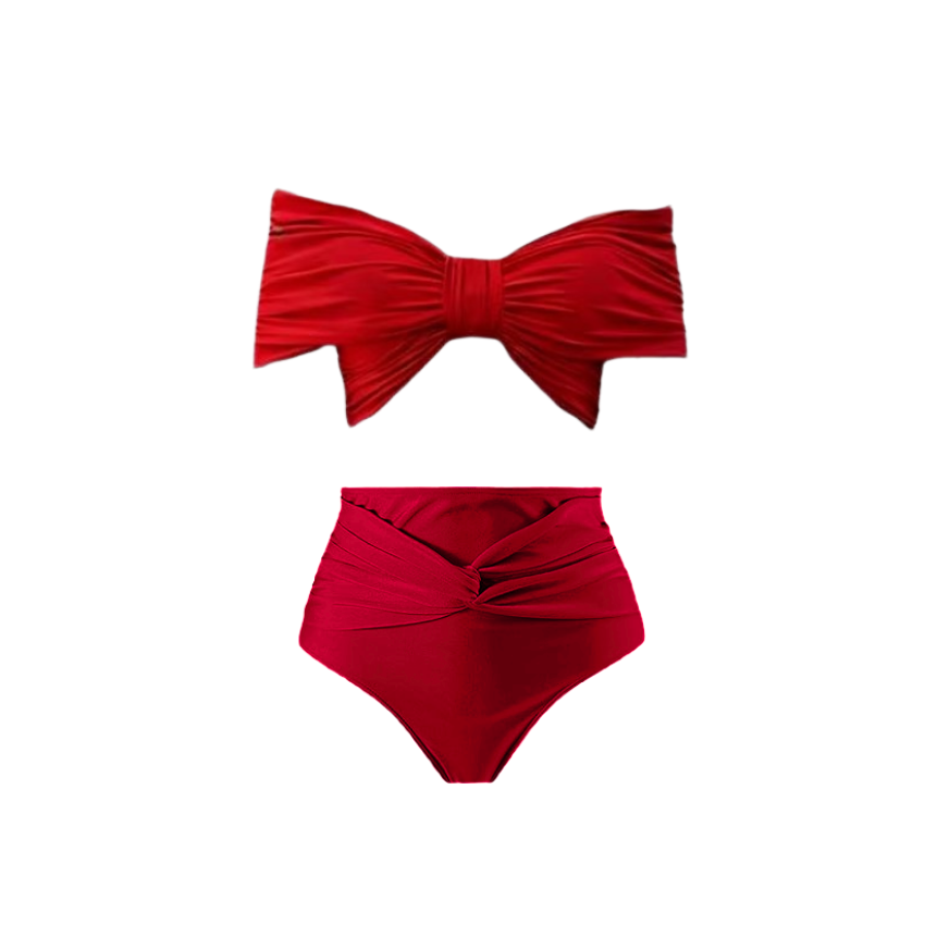 [Copy][Copy][Copy]Leopard Print Color Blocking Swimsuit Set(s)