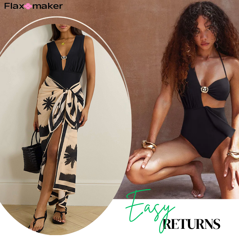 Top & Plunging Ruched Swim Set