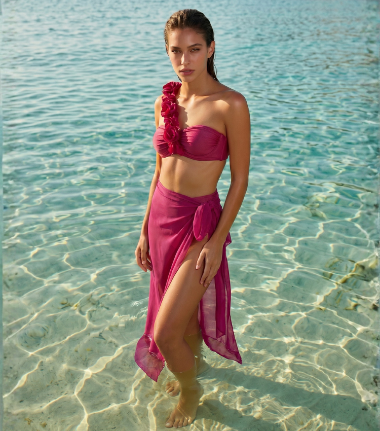 [Copy][Copy][Copy]Blue Tropic Bloom Swimsuit Set(s)