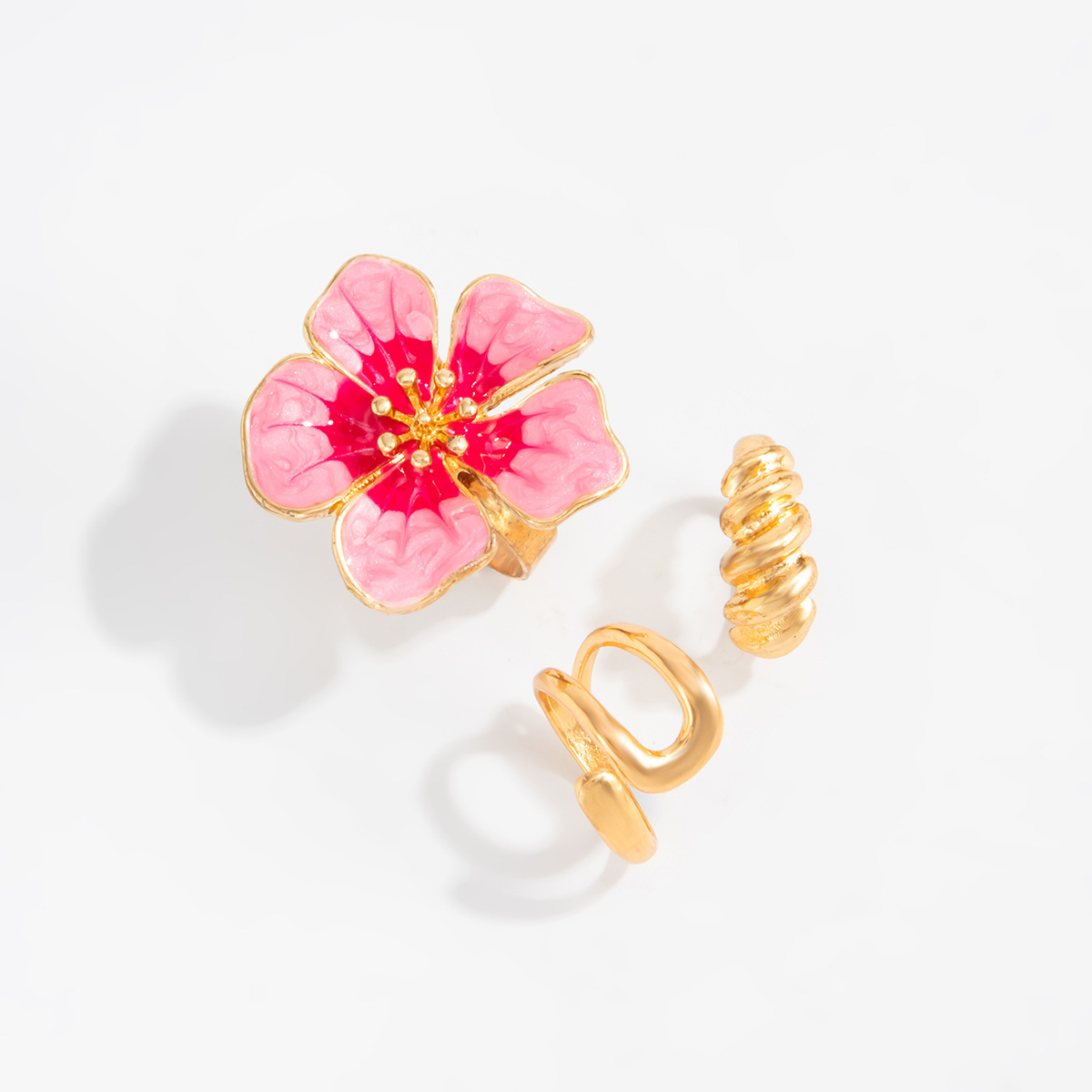 Pink Flowers Toe Ring