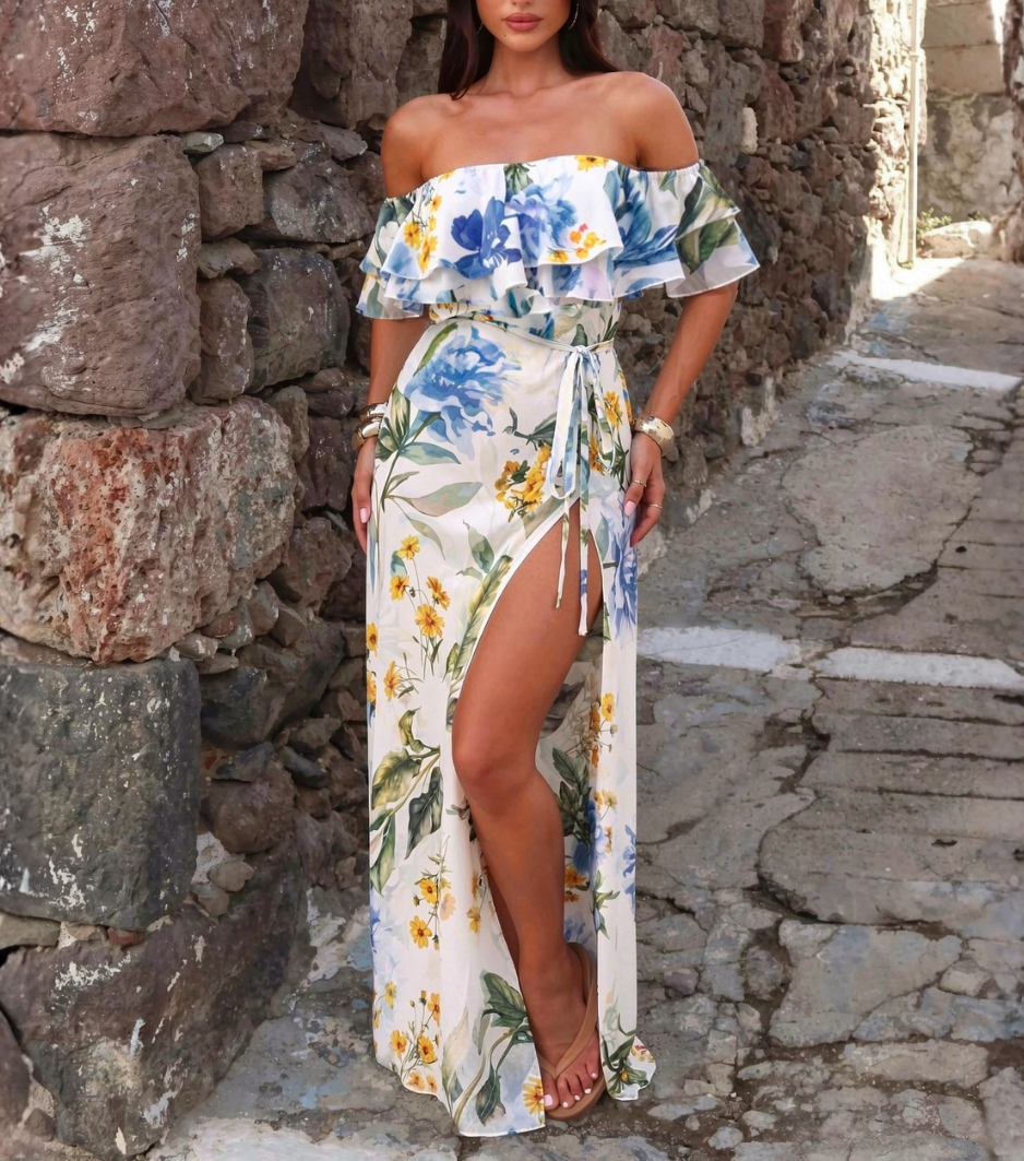 [Copy][Copy][Copy]Solid Olive Green Halter Surplice Maxi Dress
