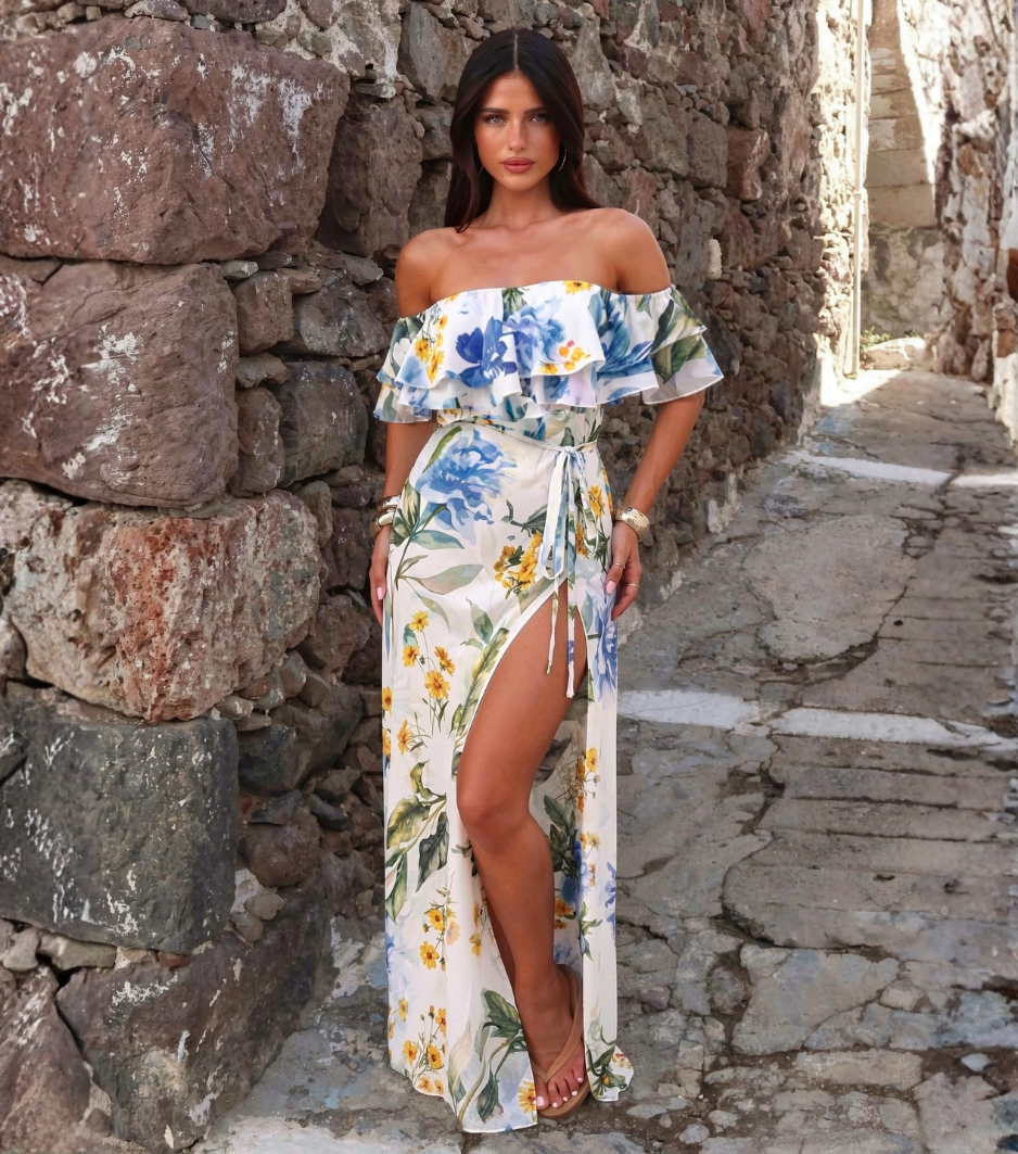[Copy][Copy][Copy]Solid Olive Green Halter Surplice Maxi Dress