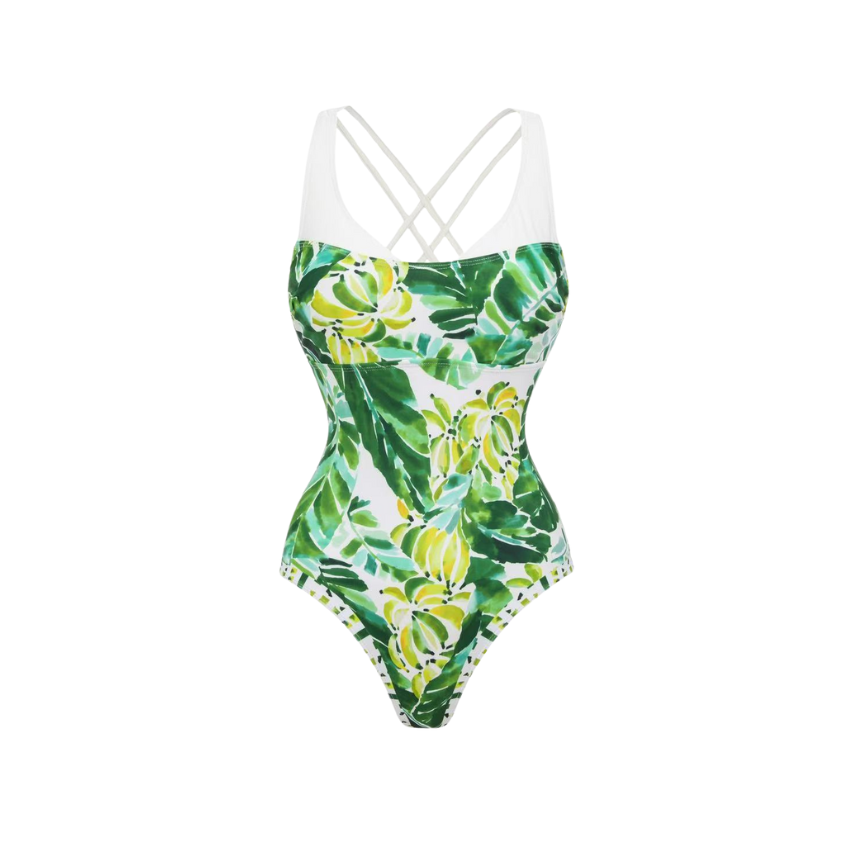 Green Banana Forest Print Swimsuit Set(s)