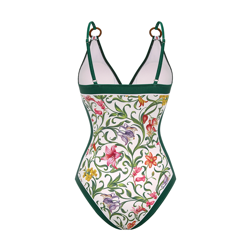 V Neck Printed Swimsuit Set(s)