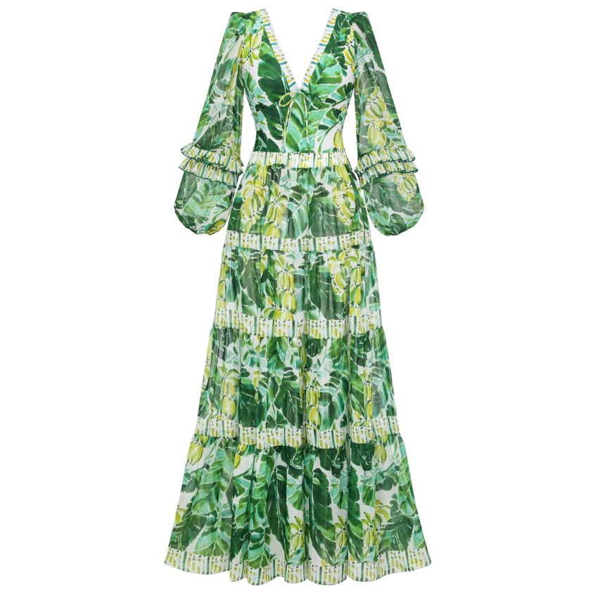 Green Banana Forest Print Swimsuit Set(s)