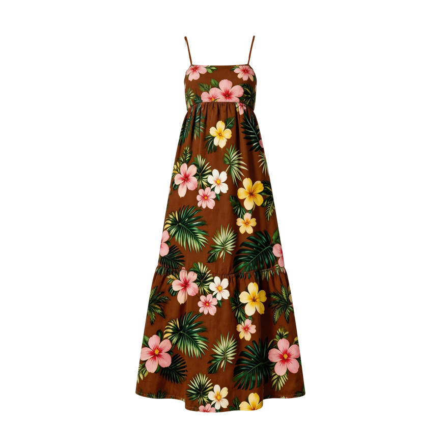 Spaghetti Strap Printed Dress