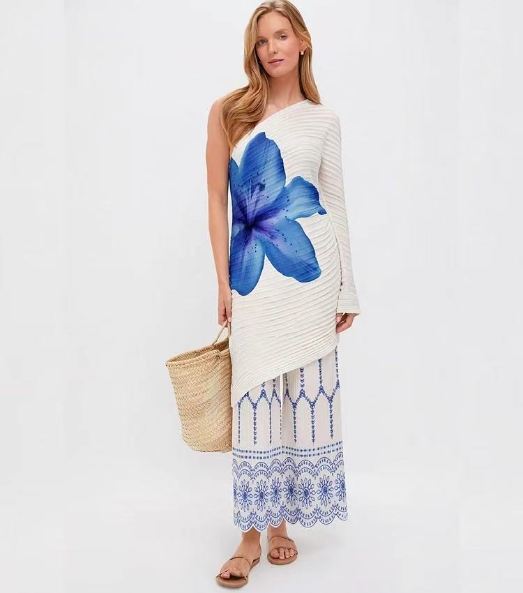 Resort Pleated Two-Piece
