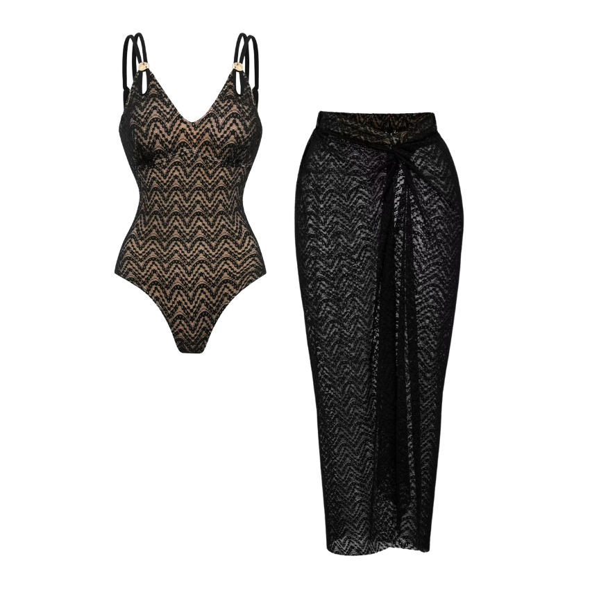 [Copy][Copy][Copy][Copy][Copy][Copy]Red Lace Patchwork Swimsuit Set(s)