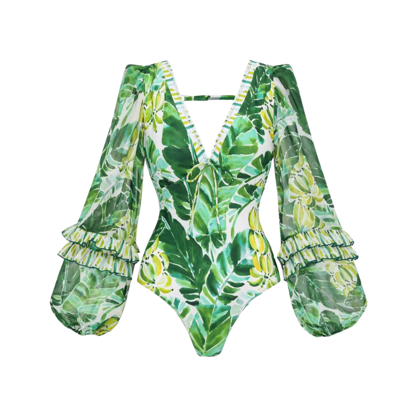 Green Banana Forest Print Swimsuit Set(s)