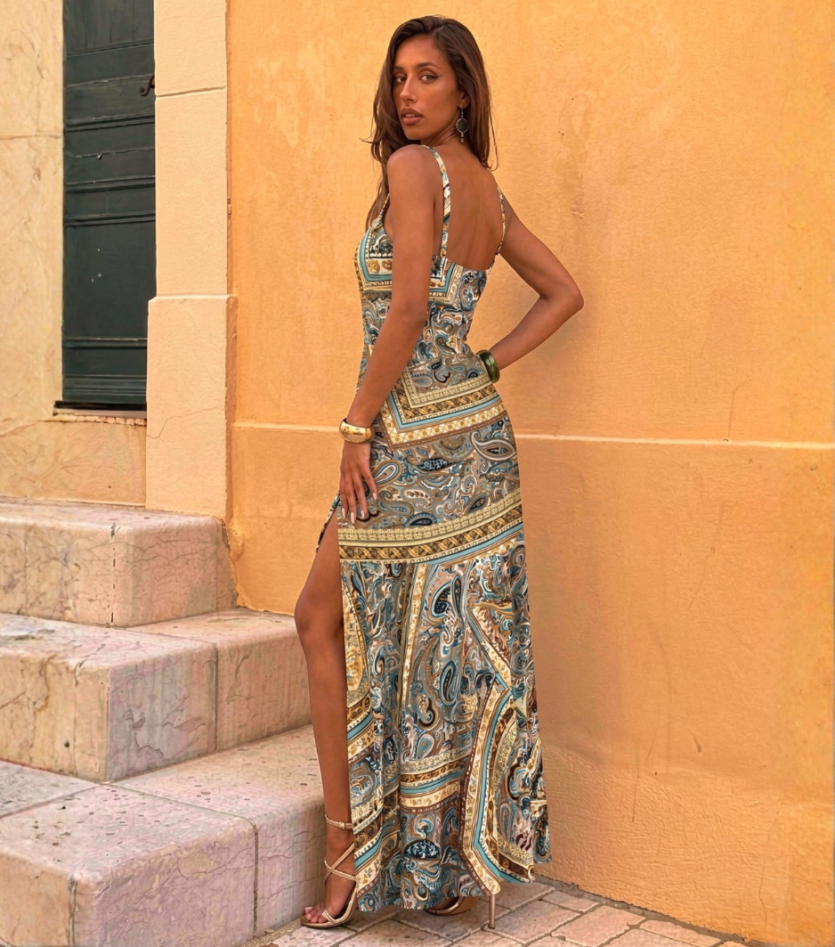 [Copy][Copy][Copy][Copy][Copy][Copy][Copy]Solid Olive Green Halter Surplice Maxi Dress