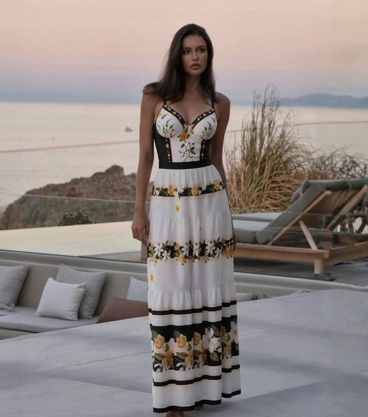 [Copy]Dark Cyan Slim & Sculpt Floral Swimsuit Set(s)