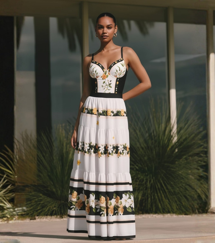 [Copy]Dark Cyan Slim & Sculpt Floral Swimsuit Set(s)