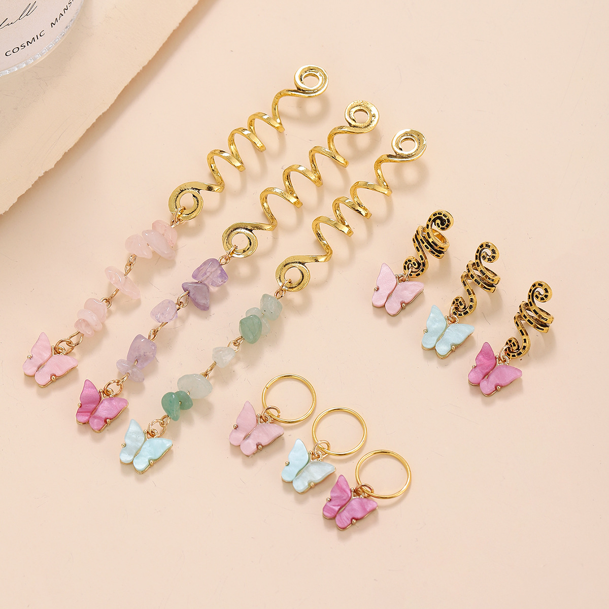 Resin Butterfly Pendant Hair Accessory