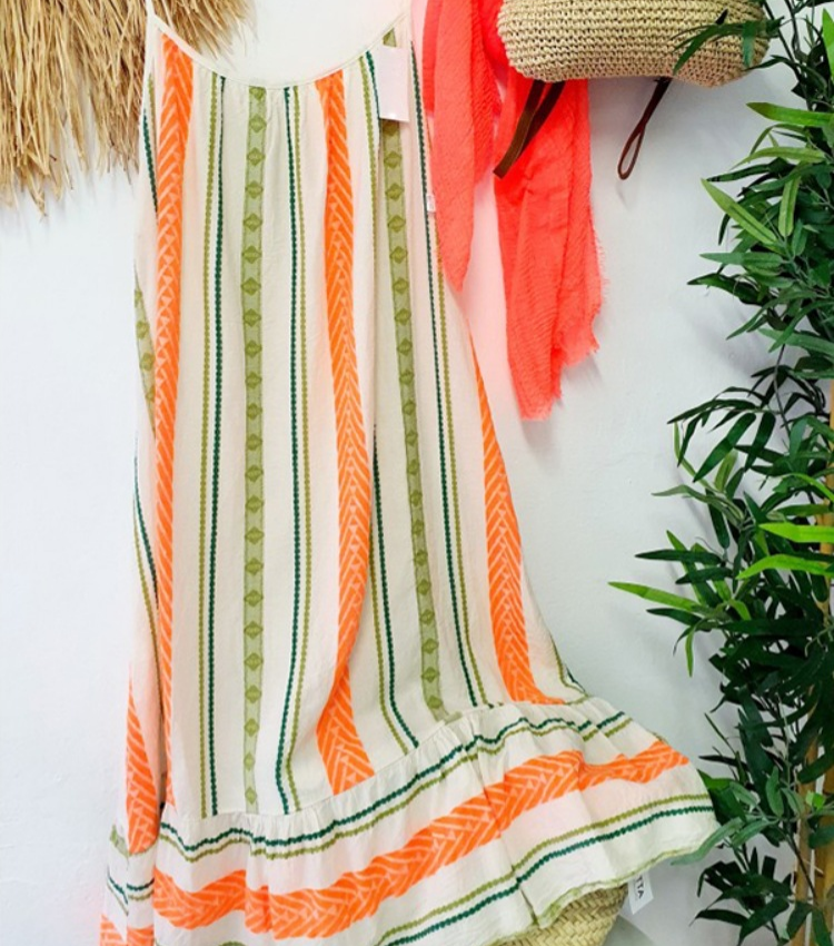 Sling Striped Print Dress