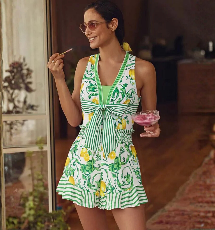 Lemon One Piece Swimsuit and Skirt or Shorts