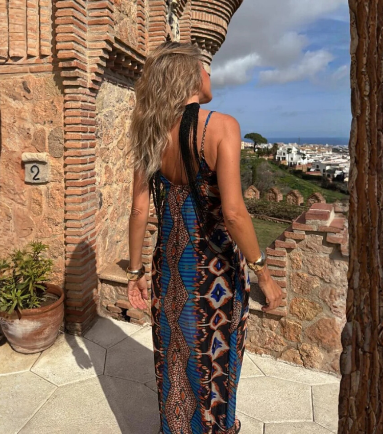 Sling Printed Maxi Dress