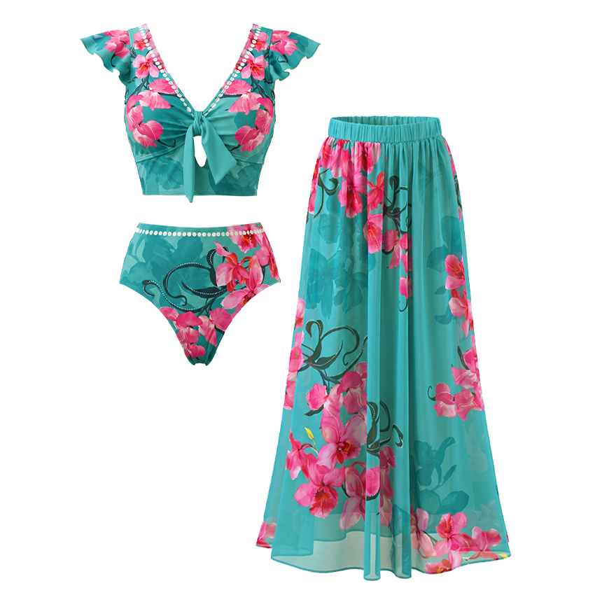 [Copy]Blue-Pink-Orange Ombre Slim & Sculpt Swimsuit Set(s)