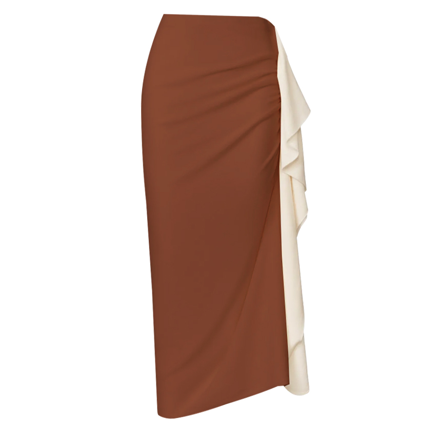 Chocolate Color Two Tone Bikini Swimsuit Set(s)