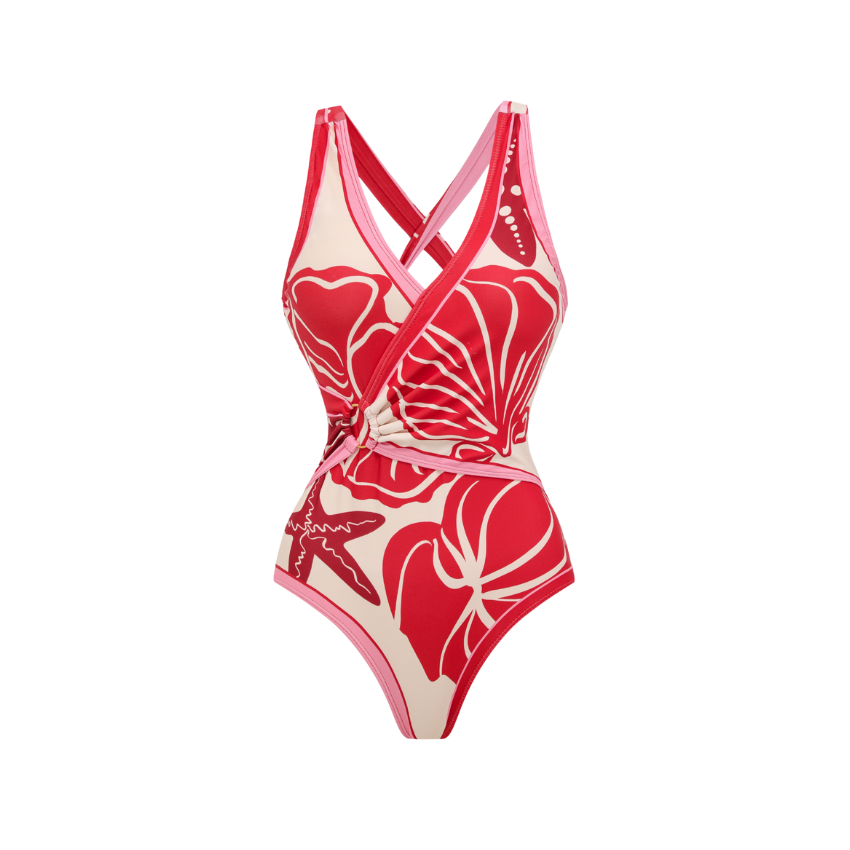 [Copy][Copy]Geometric Color Blocking Print Swimsuit Set(s)