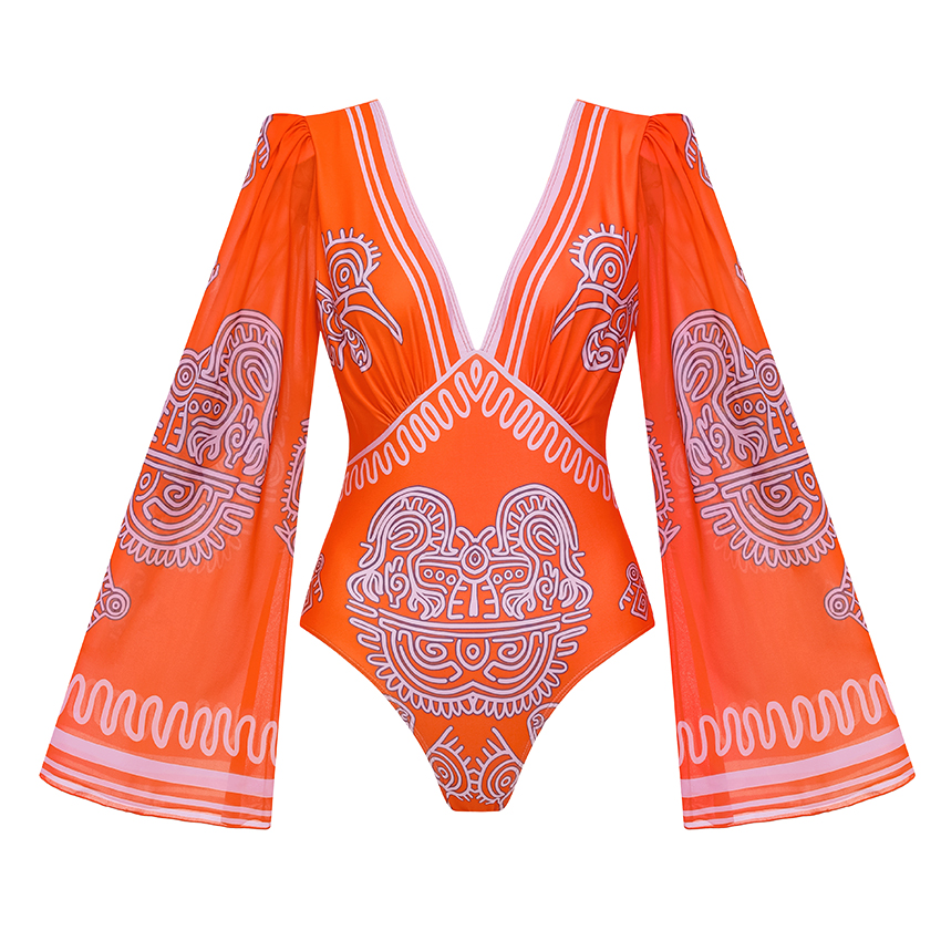 [Copy][Copy][Copy]Halter Neck Purple Paisley Print Swimsuit Set(s)