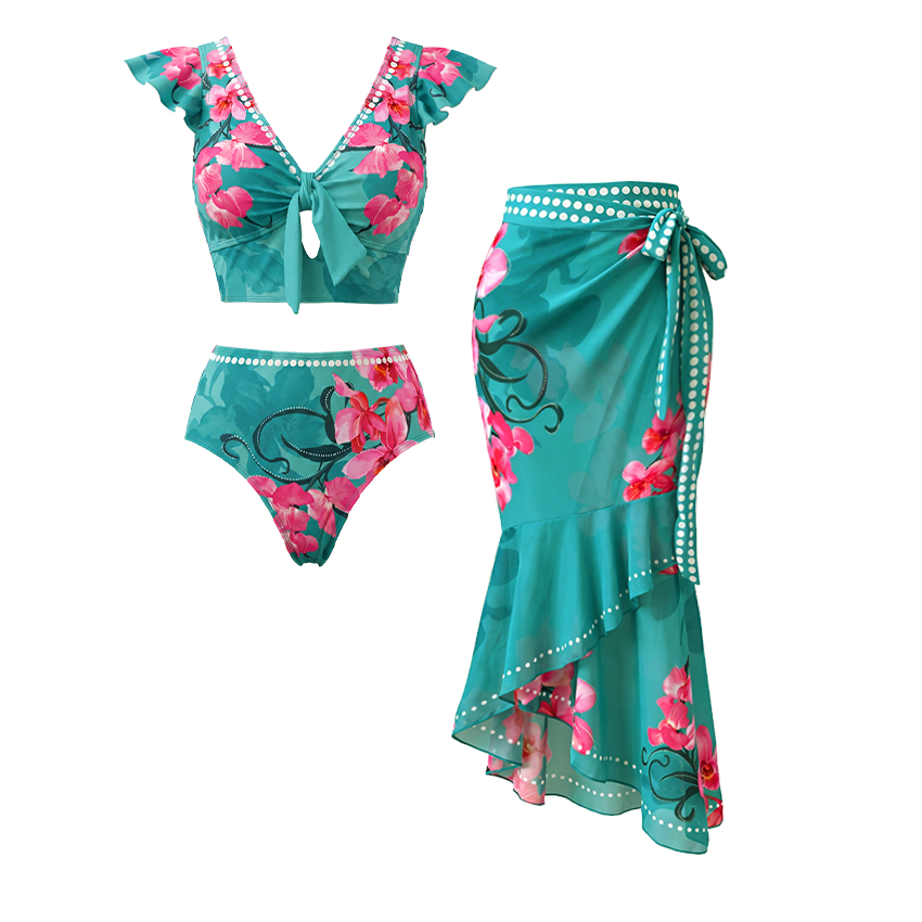 [Copy]Blue-Pink-Orange Ombre Slim & Sculpt Swimsuit Set(s)